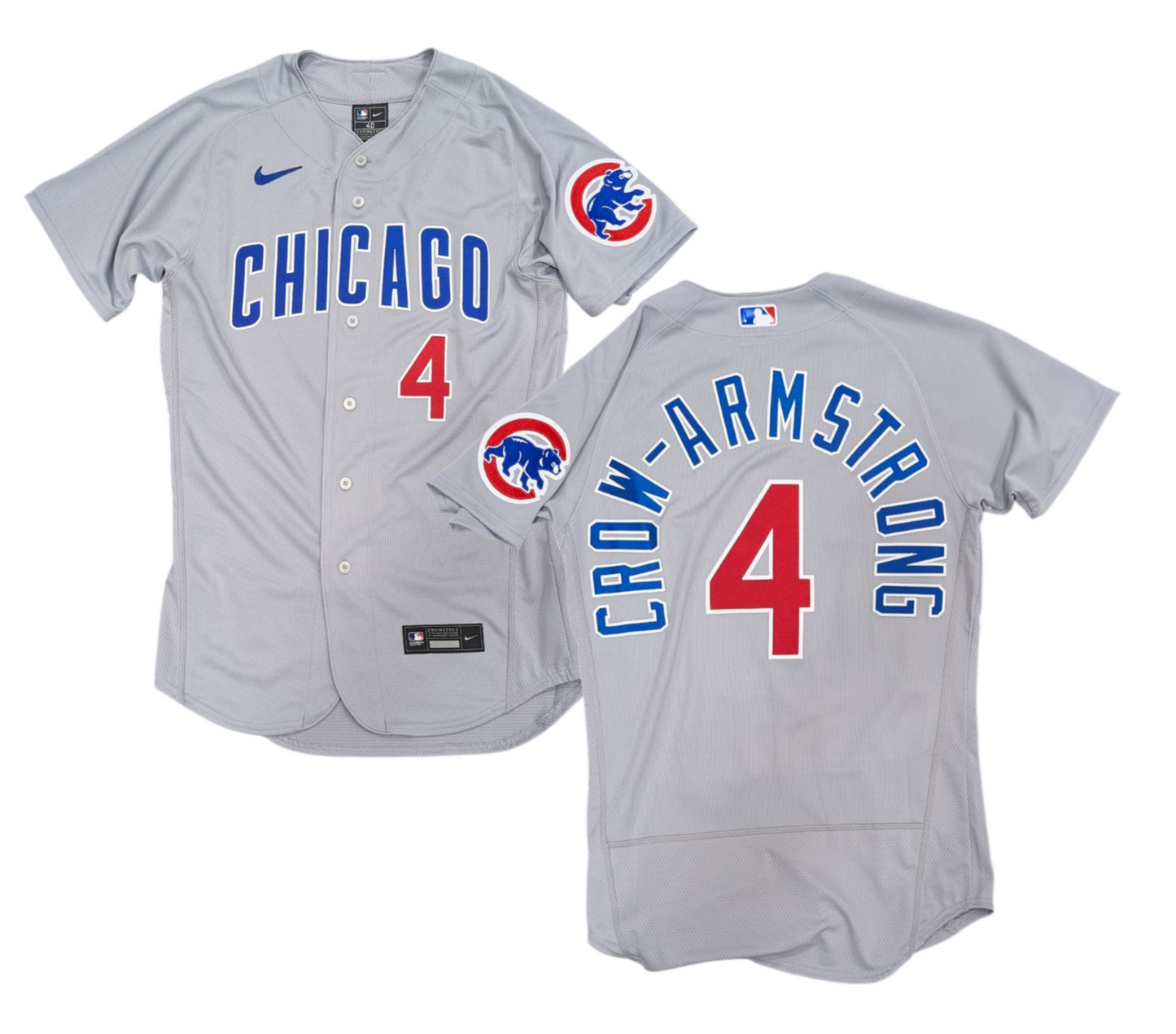 Men's Chicago Cubs Pete Crow-Armstrong Nike Road Gray Authentic Player Jersey - Pro Jersey Sports
