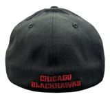 Chicago Blackhawks New Era Tommy Hawk Black 39THIRTY Flex Hat - Pro Jersey Sports