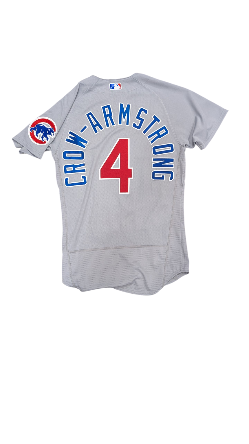 Men's Chicago Cubs Pete Crow-Armstrong Nike Road Gray Authentic Player Jersey - Pro Jersey Sports