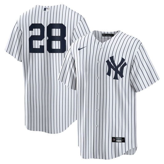 Men's Nike Austin Wells #28 White New York Yankees Home Official Replica Player Jersey - Pro Jersey Sports