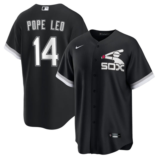 Pope Leo #14 Chicago White Sox NIKE Replica Men's Black Batterman Premium Twill Jersey - Pro Jersey Sports
