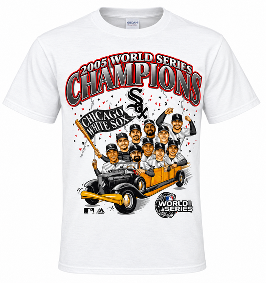 Men's Chicago White Sox 2005 World Series Caricature T-Shirt