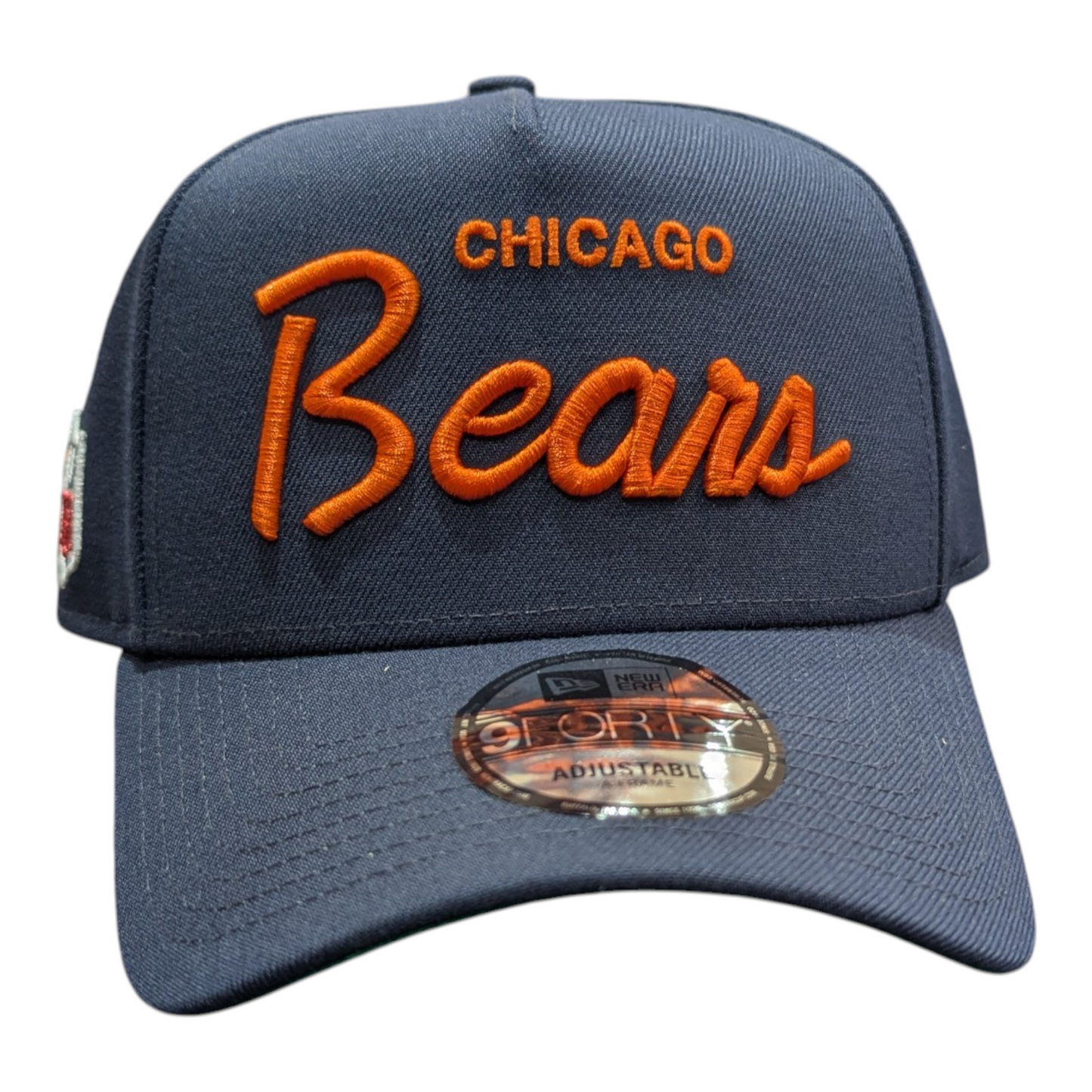Chicago Bears New Era Navy Gridiron A-Frame 9FORTY Adjustable Hat - Pro Jersey Sports