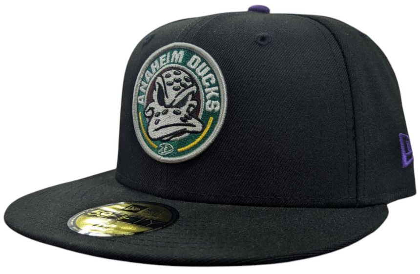 Anaheim Mighty Ducks New Era Black Wild Wing 59FIFTY Fitted Hat - Pro Jersey Sports