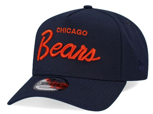 Chicago Bears New Era Navy Griswold A-Frame 9FORTY Adjustable Hat - Pro Jersey Sports