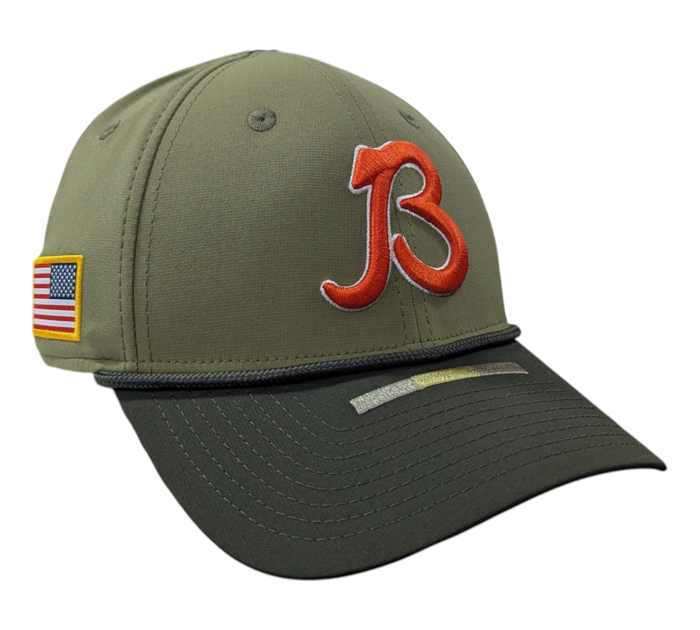 Men's New Era Green Chicago Bears B 2025 Salute to Service 39THIRTY Flex Hat - Pro Jersey Sports