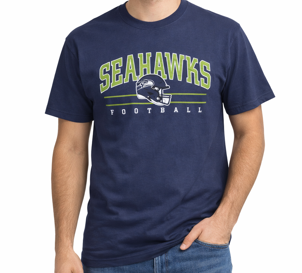 Seattle Seahawks Mens Atlas Blue Roscoe Franklin Tee By 47' Brand - Pro Jersey Sports