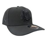 Chicago Blackhawks New Era NHL Tonal Black on Black 9SEVENTY Adjustable Hat - Pro Jersey Sports