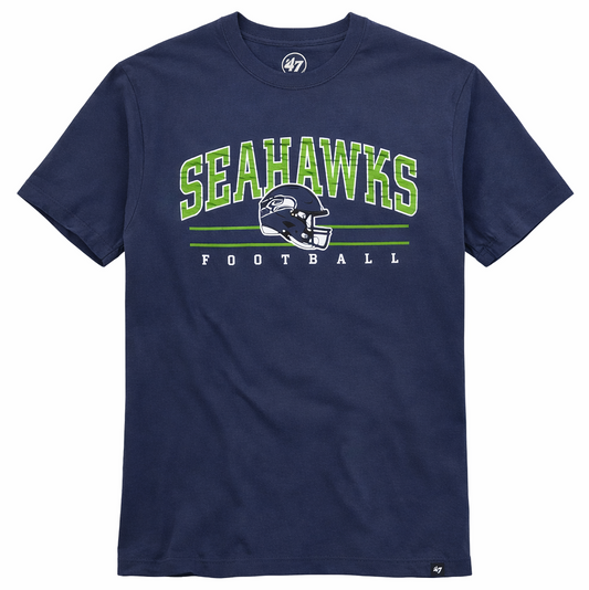 Seattle Seahawks Mens Atlas Blue Roscoe Franklin Tee By 47' Brand - Pro Jersey Sports