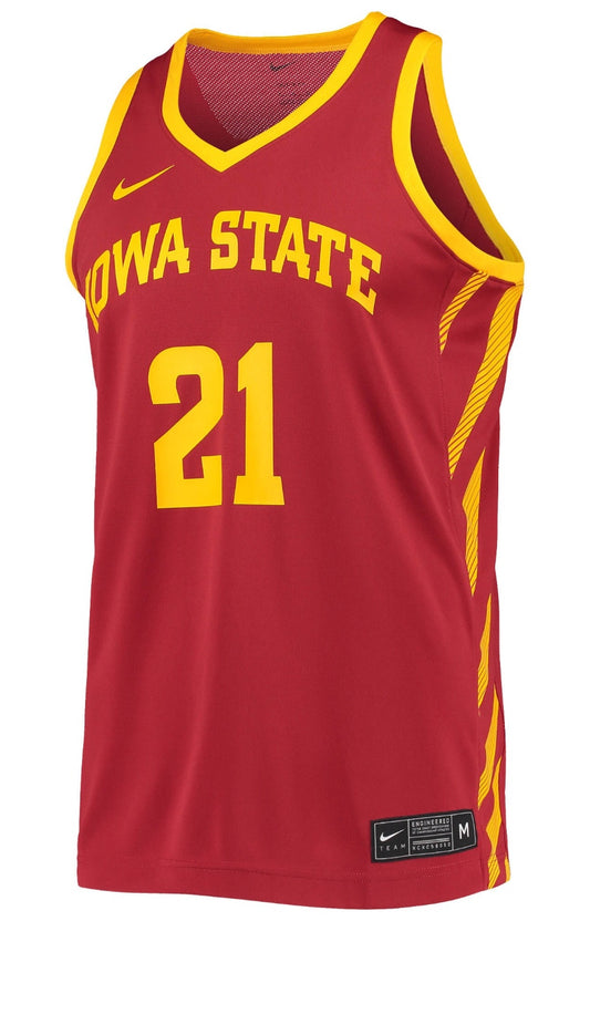 Men's Iowa State Cyclones Nike Replica #21 Basketball Jersey – Maroon