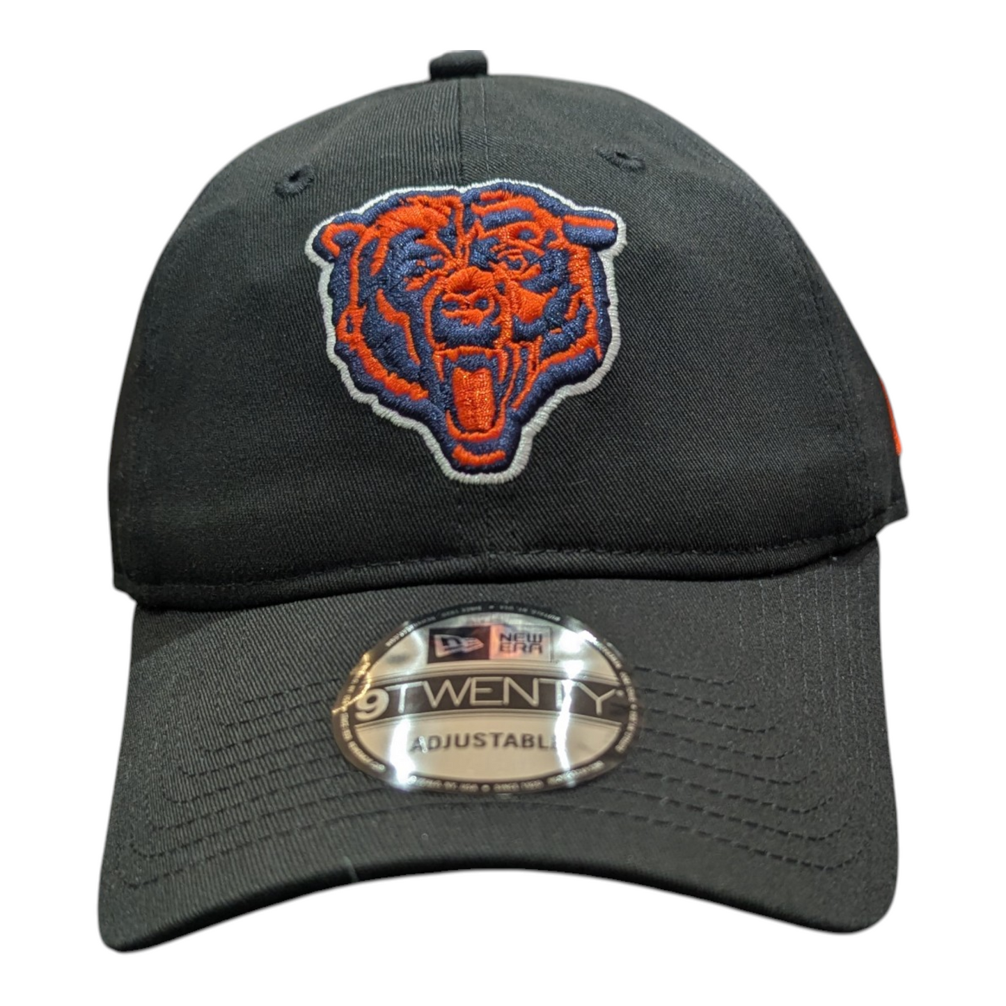 Chicago Bears New Era Black Primary Logo 9TWENTY Adjustable Hat - Pro Jersey Sports