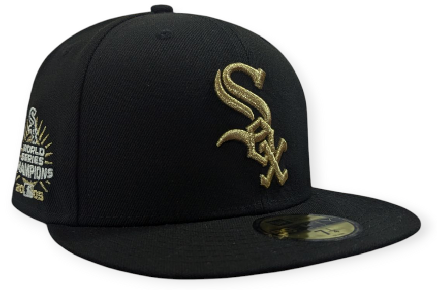 Chicago White Sox New Era 2005 World Series Champions Black Gold Anniversary 59FIFTY Fitted Hat - Pro Jersey Sports
