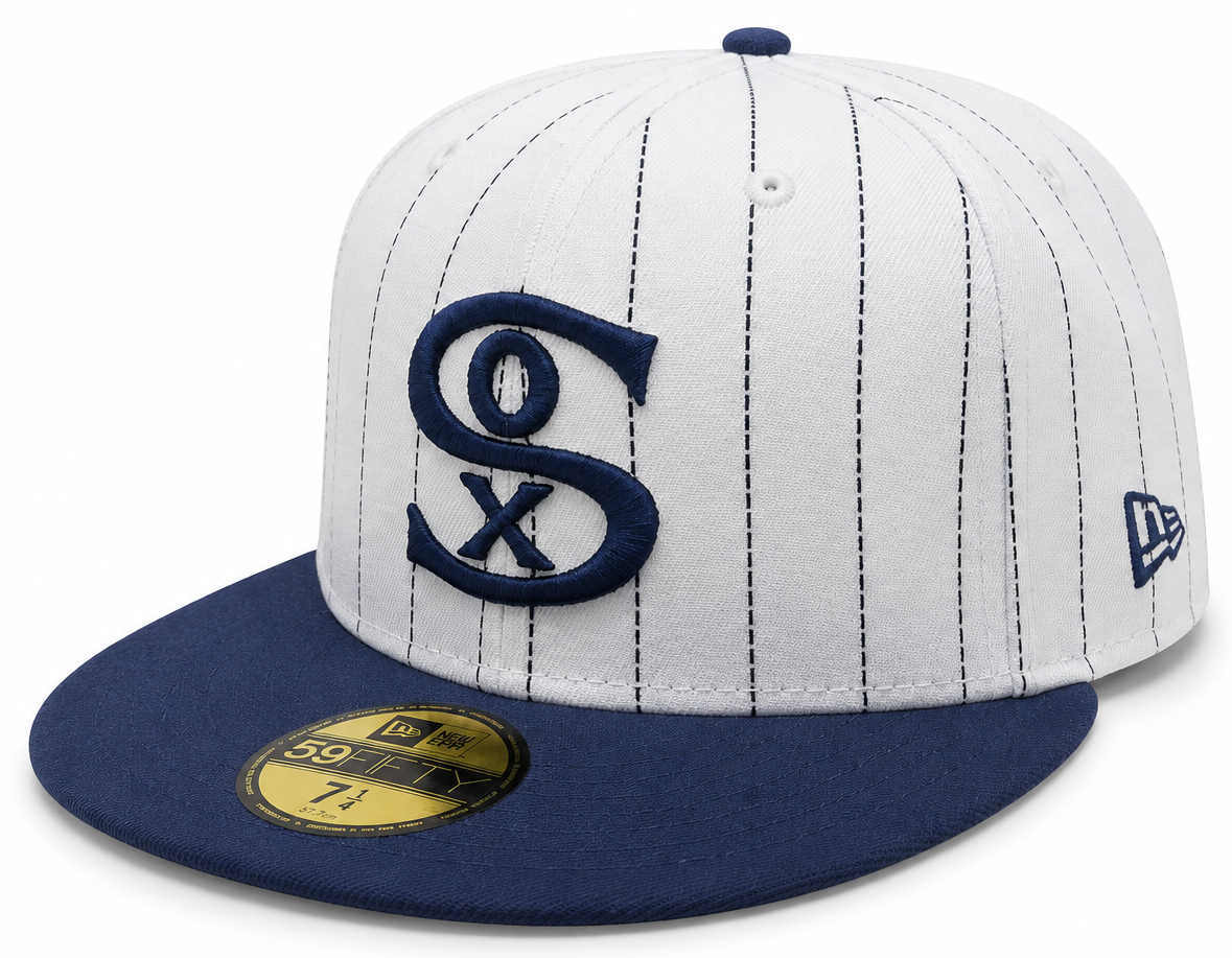Chicago White Sox 1917 New Era Cooperstown Classics White/Navy 59FIFTY Fitted Hat
