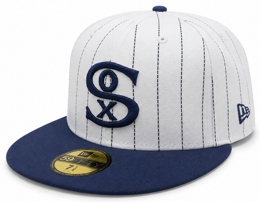 Chicago White Sox 1917 New Era Cooperstown Classics White/Navy 59FIFTY Fitted Hat
