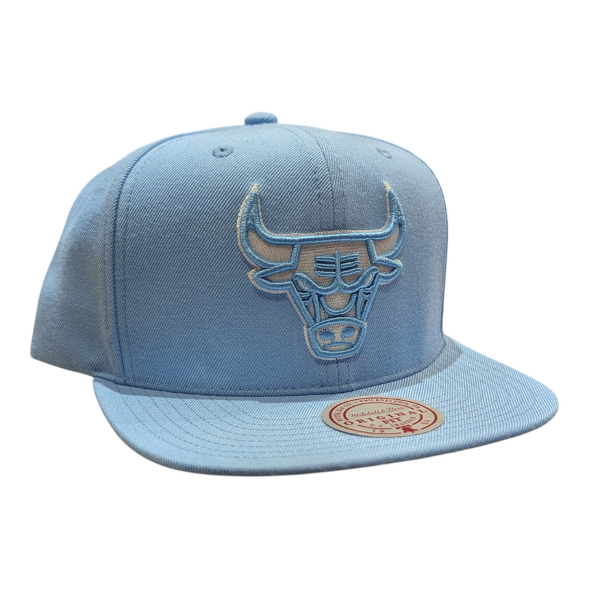 Mitchell & Ness Chicago Bulls Blue Gleam 1993 NBA Finals Snapback Hat Adjustable Hat - Pro Jersey Sports