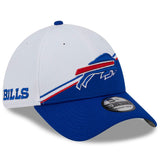 Men's Buffalo Bills New Era White/Royal 2023 Sideline 39THIRTY Flex Hat - Pro Jersey Sports