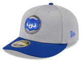 Chicago Cubs New Era 2025 MLB Batting Practice Graphite/Royal Low Profile 59FIFTY Fitted Hat - Pro Jersey Sports