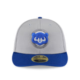 Chicago Cubs New Era 2025 MLB Batting Practice Graphite/Royal Low Profile 59FIFTY Fitted Hat - Pro Jersey Sports