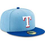 New Era Texas Rangers Light Blue/Royal On-Field Authentic Collection 59FIFTY Fitted Hat - Pro Jersey Sports