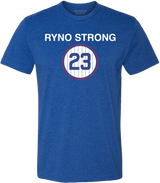 Men's Obvious Shirts Ryne Sandberg Ryno Strong Chicago Cubs Blue Tee - Pro Jersey Sports