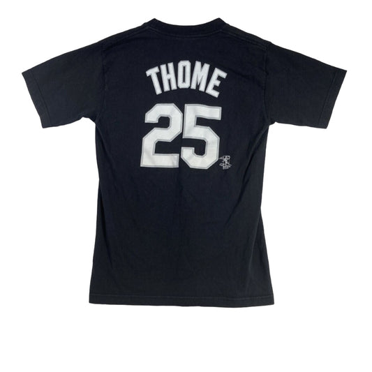 Youth Majestic Jim Thome Name and Number Chicago White Sox T Shirt