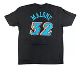 Men's Utah Jazz Karl Malone Mitchell & Ness Black Reload Name & Number T-Shirt - Pro Jersey Sports