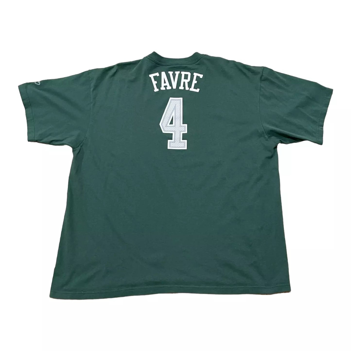 Men's Reebok Brett Favre New York Jets Green Name & Number T-Shirt