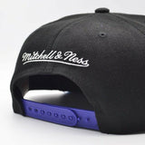 Men's Mitchell & Ness Utah Jazz NBA Core Basic 2 Tone Black/Purple Hardwood Classics Snapback Hat - Pro Jersey Sports