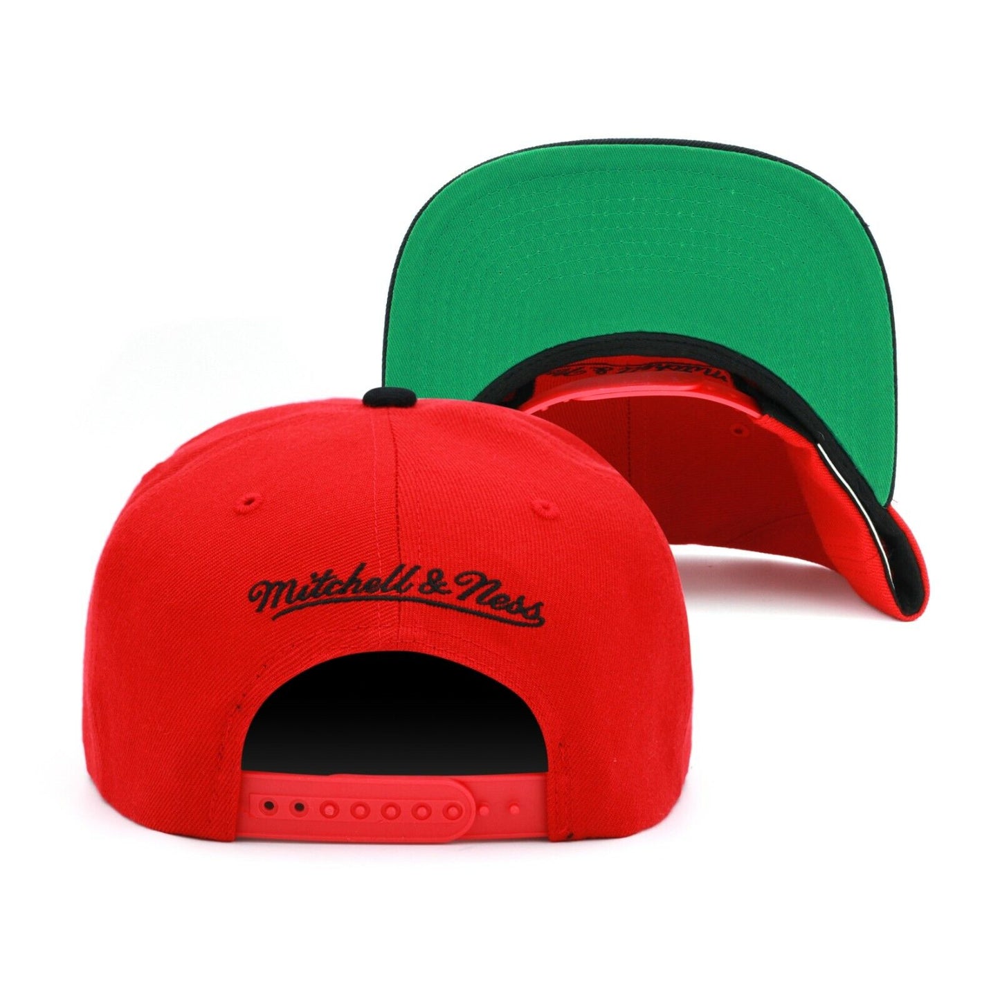 Men's Miami Heat Mitchell & Ness 2-Tone 2.0 Snapback Hat-Red/Black