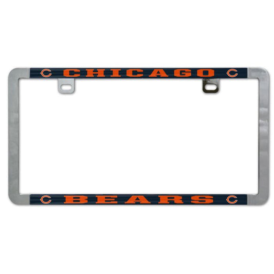 Chicago Bears Metal Wincraft Chrome License Plate Frame