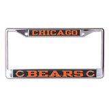 Chicago Bears Chrome Carbon Fiber Wincraft Chrome License Plate Frame - Pro Jersey Sports