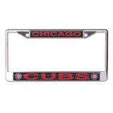 MLB Chicago Cubs Chrome Carbon Fiber License Plate Frame - Pro Jersey Sports