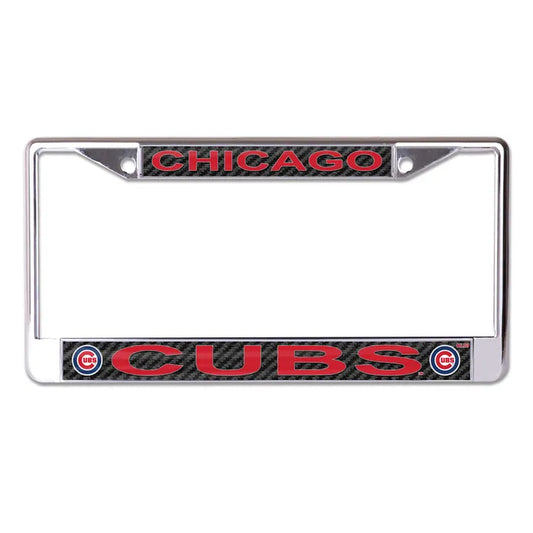 MLB Chicago Cubs Chrome Carbon Fiber License Plate Frame - Pro Jersey Sports