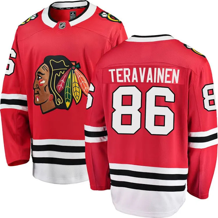 Men's Teuvo Teravainen Chicago Blackhawks Red Home Fanatics Breakaway Premium Replica Jersey