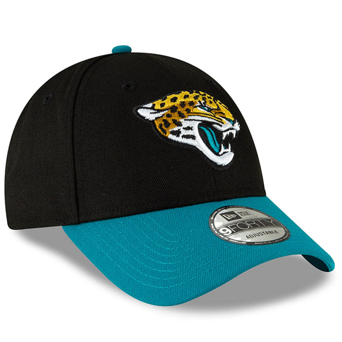 Jacksonville Jaguars 2 Tone Black/Teal The League Primary Logo 9FORTY Adjustable Game Cap - Pro Jersey Sports