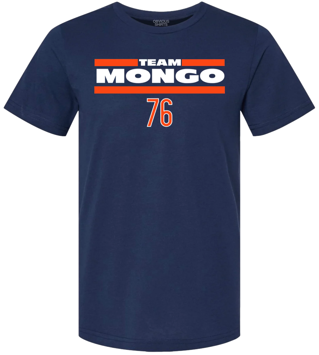 Men's Steve McMichael Team Mongo Obvious Shirts Navy Tee