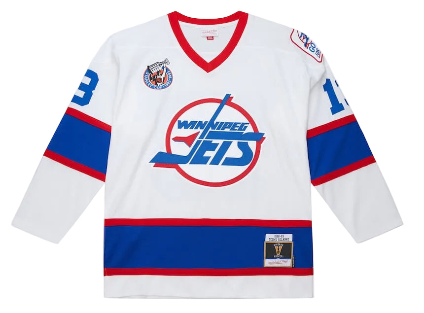 Men's Teemu Selanne Winnipeg Jets 1992-93 White Power Play Jersey - Pro Jersey Sports