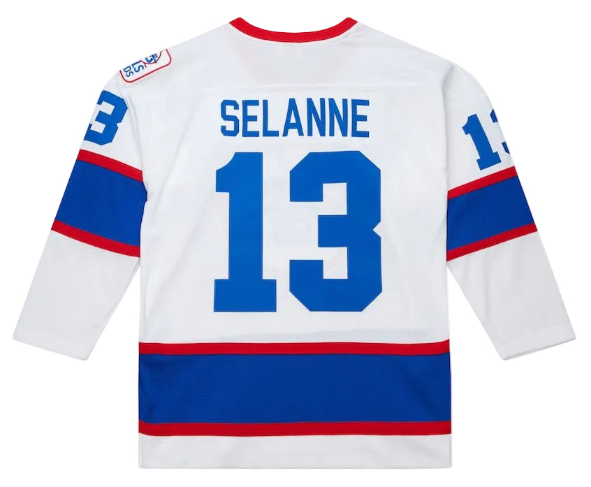 Men's Teemu Selanne Winnipeg Jets 1992-93 White Power Play Jersey - Pro Jersey Sports