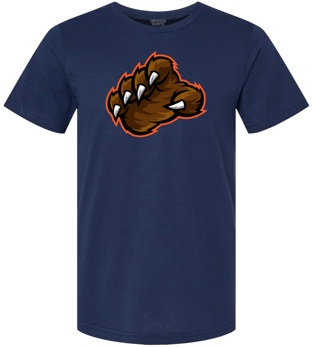 Men's Chicago Bears "Bear Claw" Obvious Shirts Navy Tee