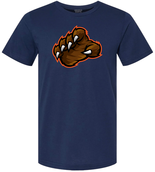 Men's Chicago Bears "Bear Claw" Obvious Shirts Navy Tee