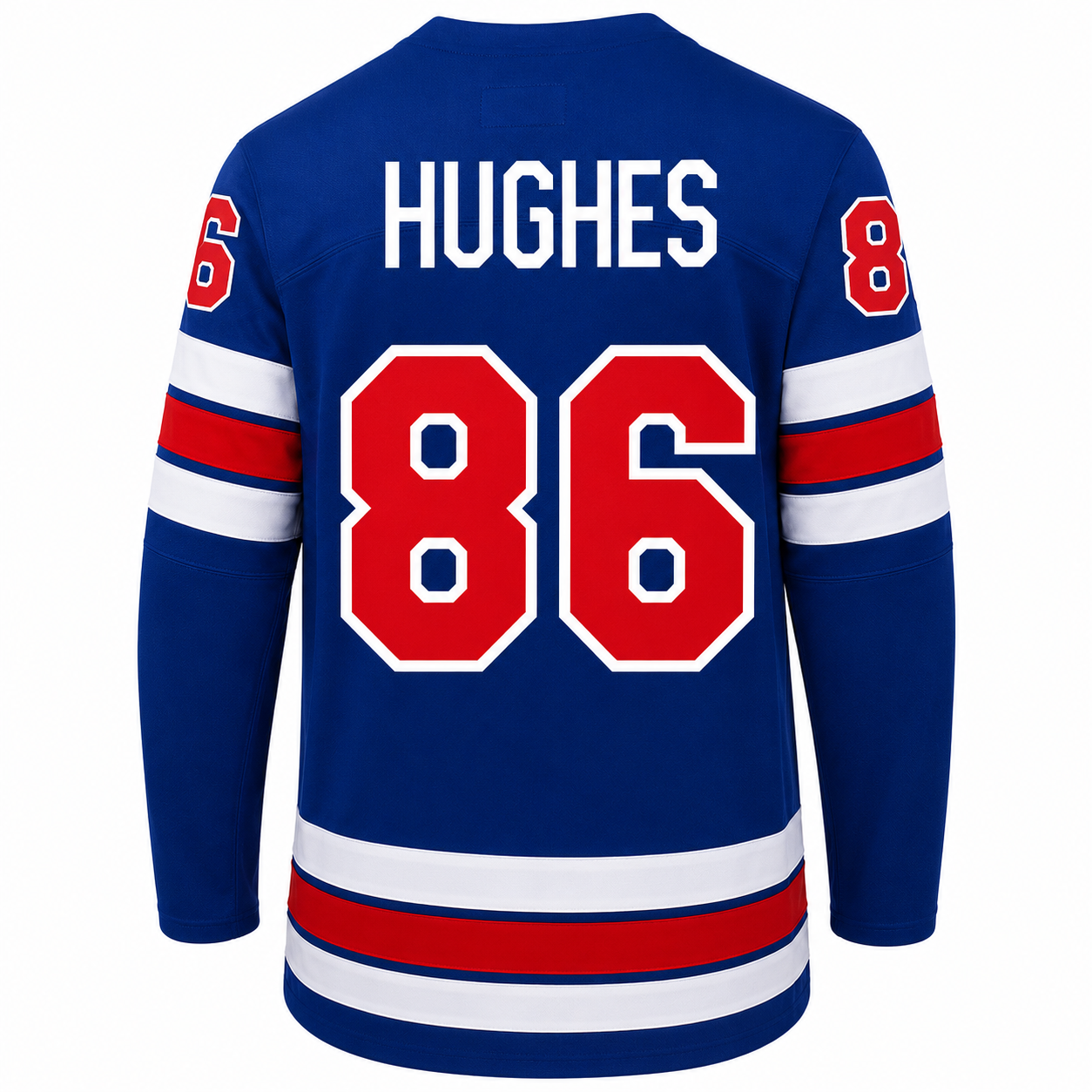 Men's Team USA Hockey Nike Jack Hughes #86 Blue Replica Jersey