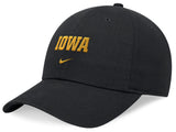 Iowa Hawkeyes Nike Club Black Rise Adjustable Club Hat - Pro Jersey Sports