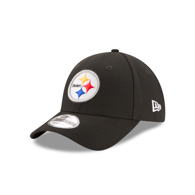 Pittsburgh Steelers Black The League Primary Logo 9FORTY Adjustable Game Cap