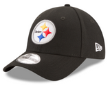 Pittsburgh Steelers Black The League Primary Logo 9FORTY Adjustable Game Cap - Pro Jersey Sports