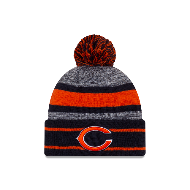 Chicago Bears Navy/Gray New Era Knit Classic Cuffed Pom Knit