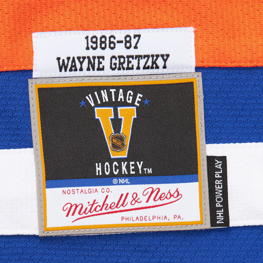 Men's Wayne Gretzky Edmonton Oilers 1986-87 Blue Power Play Player Jersey - Pro Jersey Sports