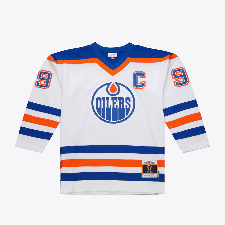 Men's Wayne Gretzky Edmonton Oilers 1986-87 White Power Play Player Jersey - Pro Jersey Sports