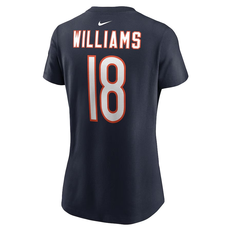 Women's Nike Caleb Williams Navy Chicago Bears Name & Number T-Shirt