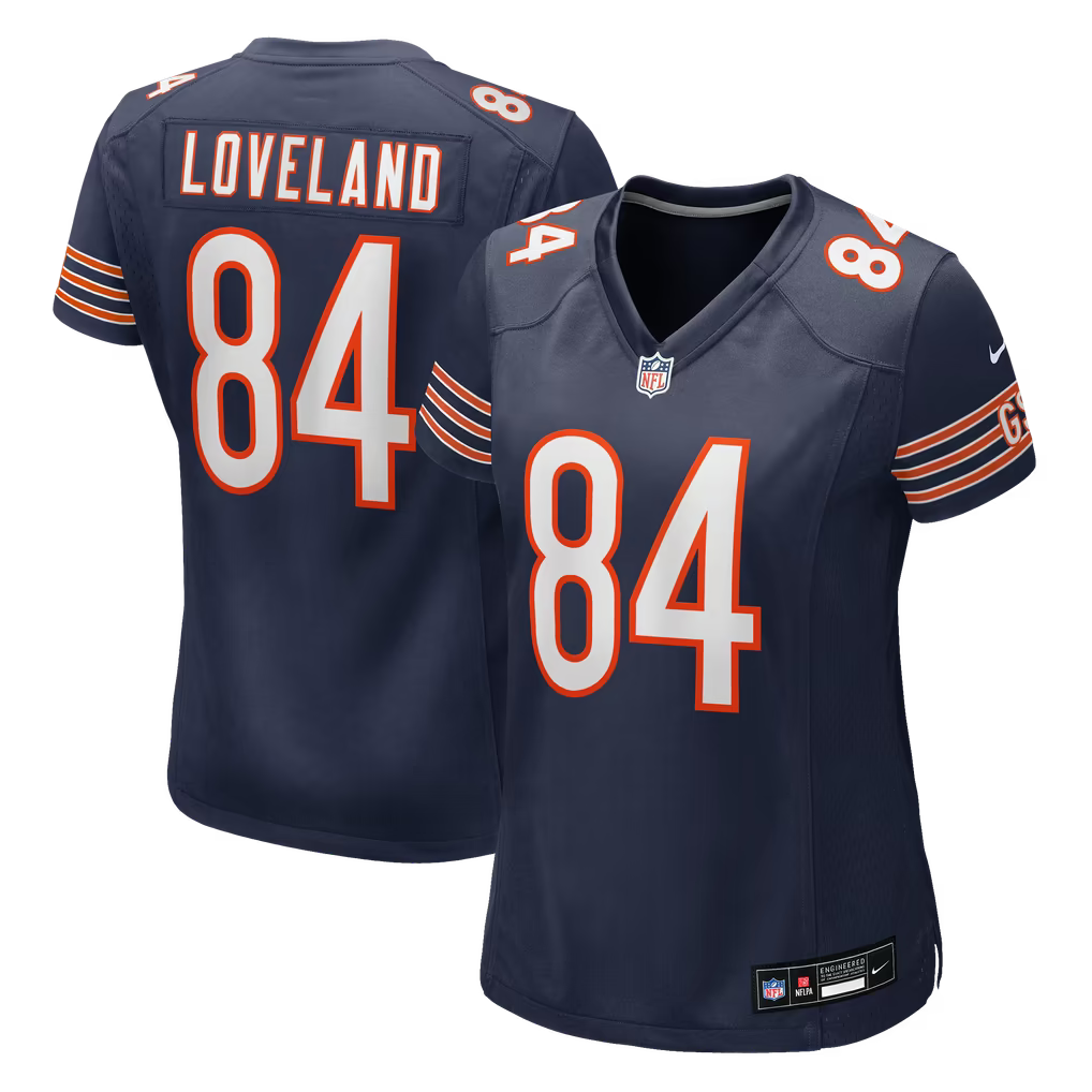 Women's Chicago Bears Colston Loveland Nike Navy Team Color Game Jersey