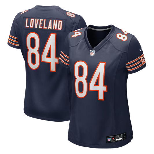 Women's Chicago Bears Colston Loveland Nike Navy Team Color Game Jersey
